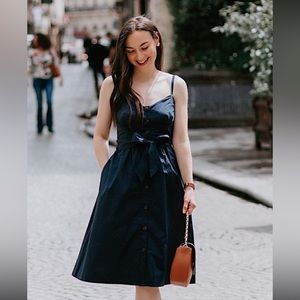 J.Crew Navy blue midi dress